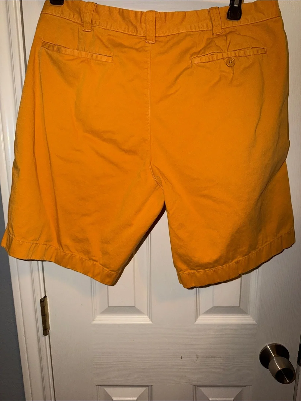 J. Crew Men's Bright Orange Flat-Front Cotton Shorts*Very good condition*